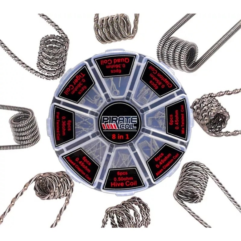 Clapton Wire Pre Built - 48 piezas/set 8 en 1 Bobina
