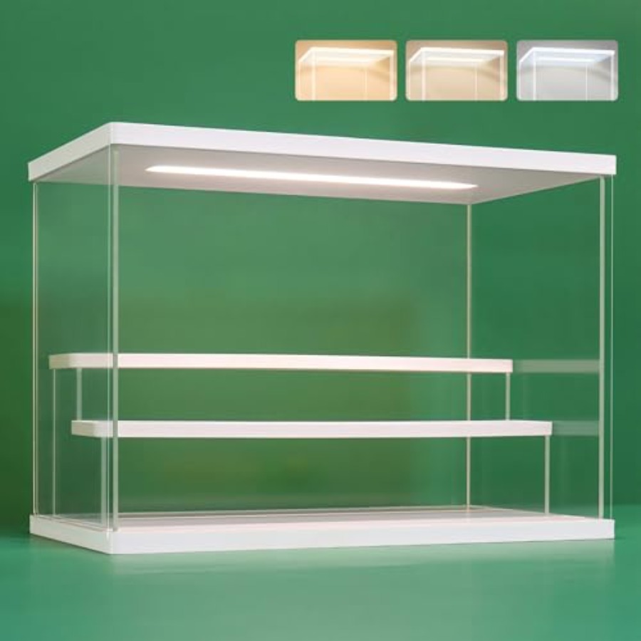Battery Case Storage - Vitrina de Acrílico Transparente con Luz